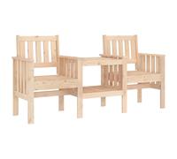 Garden Bench with Table Outdoor 2-Seater Bench Chair Solid Wood Pine vidaXL