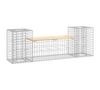 Garden Bench Wooden Outdoor Bench Seat Gabion Design Solid Wood Pine vidaXL