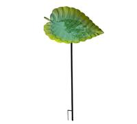 Garden Bird Bath Standing Leaf Hummingbird Bird Bath Decor Sprue Outdoor Patio Garden Backyard Lawn Porch Deck Decorative Resin Metal Water Station