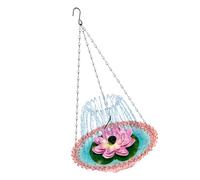 Garden Bird Bath with Integrated Fountain Hanging Feeder Design Large Capacity Water Source for Birds Squirrels Outdoor Hanging Bird Bath with Gentle Water Flowing