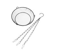 Garden Bird Feeder Iron Chain Hanging round Tray for Outdoor Use | Black Iron, Easy Cleanup and Quick Hang Setup, Attracts Birds, for Bird Seed, Gardeners, Tree Hanging
