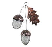 Garden Bird Feeder Metal Twin Acorn Design By Croft