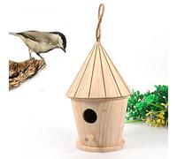 Garden Bird House Bird Box Bird Houses for Garden Wooden Wood Bird Nesting Box Nest Bird House Small Birds Sparrow Bird House Feeder Wooden Hanging Nest Box Home for Birds Natural Weatherproof