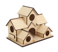 Garden Bird House, Wooden Unpainted Bird House to Paint, Hanging Aviary for Pets, Indoor Outdoor, Garden Decor with Lovely Warm Home for Your Pet, Suitable for Most Birds, Very