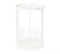 Garden Bird Netting Cover 30x58cm White Plastic Round Tomato Cage Net | Breathable mesh design for optimal airflow and visibility Folds for easy setup and storage Fits small and larger potted