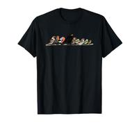 Garden Birds Cuddle on a Branch Bullfinch Wren Birdlover T-Shirt