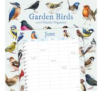 Garden Birds Illustrated Family Organiser - 2026 Square Wall Calendar - by Red Robin Publishing