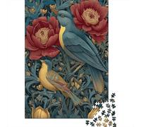 Garden Birds Illustration-1 Jigsaw Puzzles Puzzles for Adults Kids. 1000 Pieces Impossible Challenge Toy Educational Game Home Decoration for Adults& Kids Age 14 Years Up 38x26cm/1000pcs