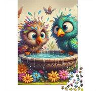 Garden Birds Jigsaw Puzzle for Adults 1000 Piece Jigsaw Puzzle Colourful Flowers Relaxing Focus Home Decor Gift 38x26cm/1000pcs