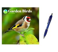 Garden Birds RSPB Wall Calendar 2027 + EXCLUSIVE LIMITED EDITION PEN