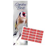 Garden Birds Slim Calendar 2026 | Slimline Bird Calendar | 12 Month | January 2026 To December 2026 | With Free Organisational Stickers