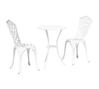 Garden Bistro Set 3 pcs Aluminium Furniture Terrace Dining Outdoor vidaXL