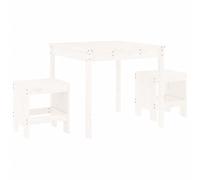 Garden Bistro Set Outdoor Table and Chair Set 3 Piece Solid Wood Pine vidaXL