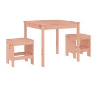 (white pine) vidaXL Garden Bistro Set Outdoor Table and Chair Set 3 Piece Solid Wood Pine