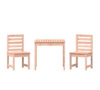 (natural douglas) vidaXL Garden Bistro Set Patio Table and Chair Wooden 3 Piece Solid Wood Pine