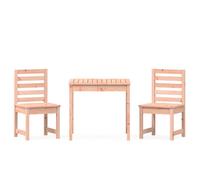 Garden Bistro Set Patio Table and Chair Wooden 3 Piece Solid Wood Pine vidaXL
