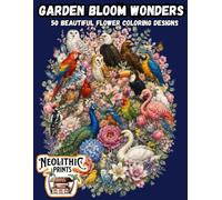 Garden Bloom Wonders: 50 Beautiful Flower Coloring Designs