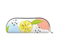 Garden Blossoming Wildflowers Birds Leaves Branches Print Cosmetic Bags For Women,Receive Bag Makeup Bag Travel Storage Bag Toiletry Bags Pencil Case, Fruits Lemon, One Size