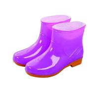 Garden Boots Women's Extra Wide Outdoor Waterproof Wide Shaft Rain Boots Short Shaft Boots Fashion Wellington Boots Work Shoes Half Height Boots Ankle Boots Rain Boots Black Riding Boots, Black Green