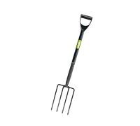 Garden Border Digging Fork Carbon Steel Gardening Fork with PVC Grip Heavy Duty Garden Fork for Digging Manure Fork Pitchfork Tool for Soil Cultivating & Aerating, Rust-Resistant