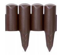 Garden Border Edging Brown 2.5m Plastic Flexible Lawn Edge IPBO-R222 Set