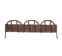 Garden Border Edging, Willow Fencing for Landscaping Trim, Flexible Border Pieces for Lawns & Flower Beds