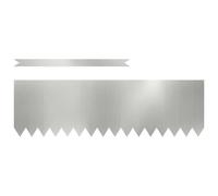 Garden Lawn Edging 20pcs White Cold Rolled Steel 100 x 30 cm Outdoor Border Set