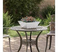 Garden Bowl Planter 40x40x15 cm Stainless Steel Berkfield Home Silver One Size