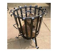 Garden Brazier, Fire Basket - Steel - L50.8 x W50.8 x H53.3 cm - Black Poppy Forge Black One Size