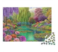 Garden Bridge Scene 1000 Piece Jigsaw Puzzle for Adults Relaxation 52x38cm/1000pcs