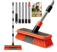 Garden Broom Outdoor Yard Heavy Duty Sweeping Brush with Squeegee