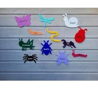 Garden Bug Signs for Outdoor Learning, Acrylic Sensory Insects, Bug Hotel Decorations