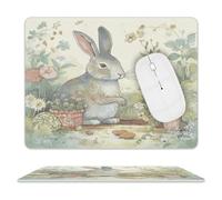 Garden Bunny Leather Mouse Pad Mouse Mat