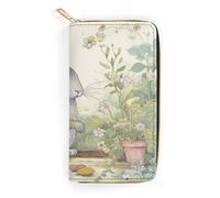 Garden Bunny Long Wallet with Zip Rodeo Wallet Credit Card Holder Mini Purse Passport Bag for Men Women