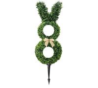 Garden Bunny Topiary - Artificial Box Wood Bunny, Faux Green Shribs | Realistic Fake Box Tree Bushes, Outdoor Lawn Decoration, Decorative Evergreen Plants for Home Porch Yards
