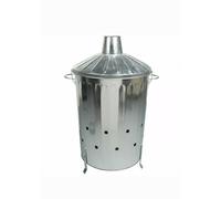 Garden Burning Fire Incinerator Galvanised 90 lt Burning Wood Leaves Rubbish Bin
