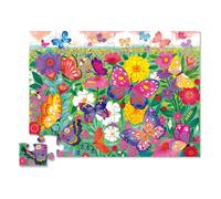 Crocodile Creek - Butterfly Garden - 36 Piece Jigsaw Floor Puzzle with Heavy-Duty Box for Storage, Large 20" x 27" Completed Size, Designed for Kids Ages 3 Years and up