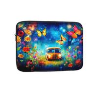 Garden Butterfly Bus Laptop Sleeve Case 10 Inch Suitable For Notebook Computer Tablet Traveling Carrying Simple Case