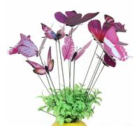 Garden Butterfly Decor 36Pcs, Wind Moving Stakes for Outdoor and Indoor Use in Pots, Beds, and Vases (pink)