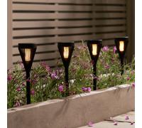 Garden by Solar Dancing Flame Stake Light - Pack of 4