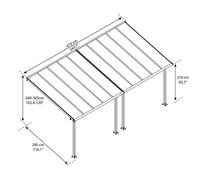 Canopia By Palram Olympia White Patio Cover (H)3.05M (W)2.95M