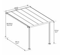Palram - Canopia White Patio Cover (H)3050mm (W)2950mm (D)3050mm