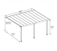 Palram - Canopia Olympia Patio Cover - 3m x 5.46m - White