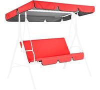 Garden Canopy Swing Seat Chair, Adjustable Canopy and Removable Cushion, Outdoor Swinging Bench for Patio and Poolside