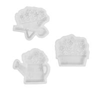 Garden Cart Pots and Watering Can Craft Molds Versatile Molds for Crafting Garden Cart Pots and Kettle Shaped Ornament Silicone Craft