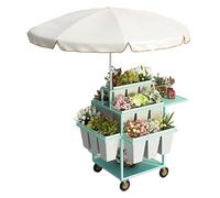 Garden Cart with Slide-Out Display and Accessories, Ideal for Florists, Outdoor Events, and Commercial Use