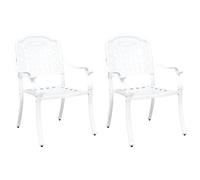 Garden Chair 2 pcs Aluminium Outdoor Chair Terrace Seating Garden Seating vidaX