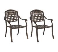 Garden Chair 2 pcs Aluminium Outdoor Chair Terrace Seating Garden Seating vidaX