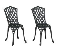 Garden Chair 2 pcs Aluminium Outdoor Seating Patio Chair Backyard Seating vidaX