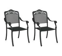 Garden Chair 2 pcs Aluminium Outdoor Seating Terrace Furniture vidaXL